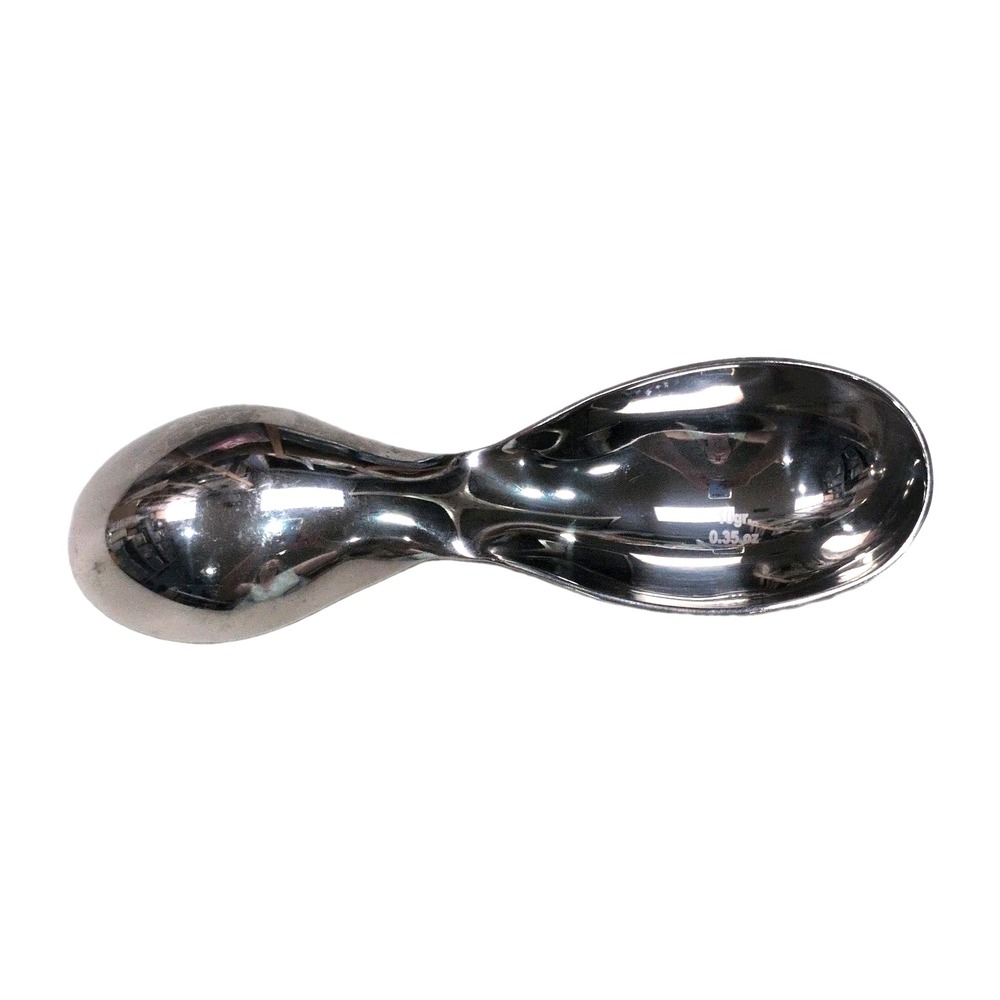 BODUM Coffee Scoop 2 Sided Stainless Steel Measuring Spoon 7/10 grams .25/.35 oz